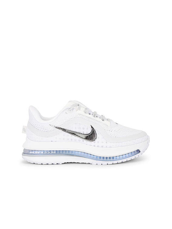Nike Pegasus Premium Sneaker in White, Metallic Silver