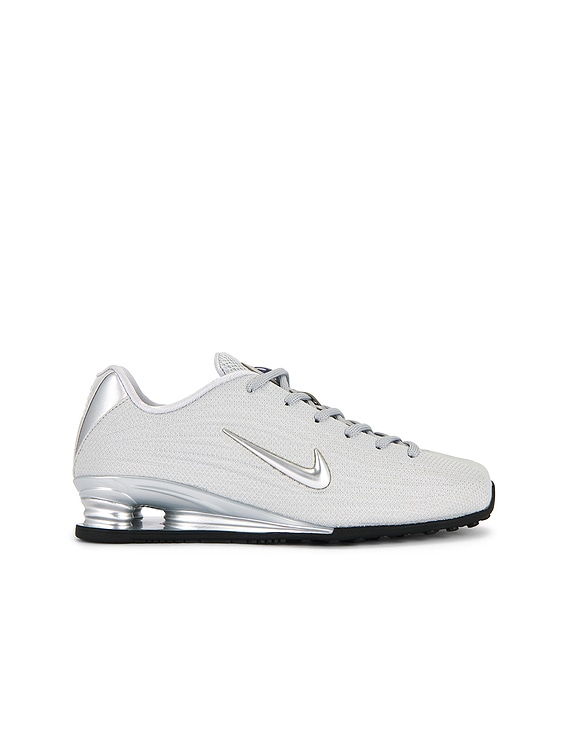 Nike Shox Z Sneaker in Silver, Black, & Metallic Silver | FWRD