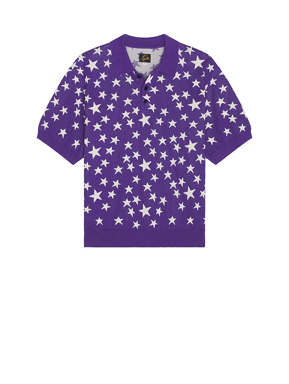 Needles Polo Sweater in Purple | FWRD