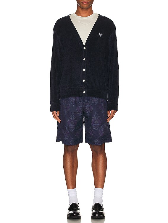Needles V Neck Cardigan in Navy | FWRD