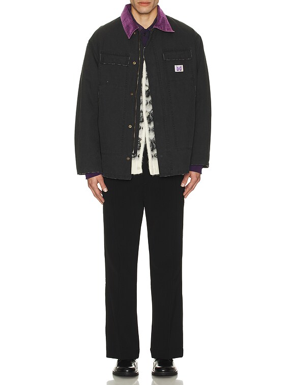 Needles Lumberjack Coat 11Oz Cotton Oxford in Black | FWRD