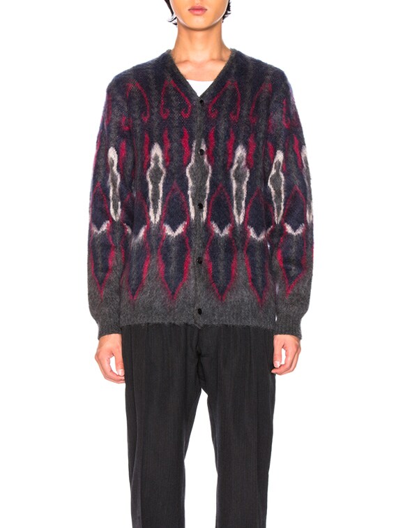needles psychedelic mohair cardigan