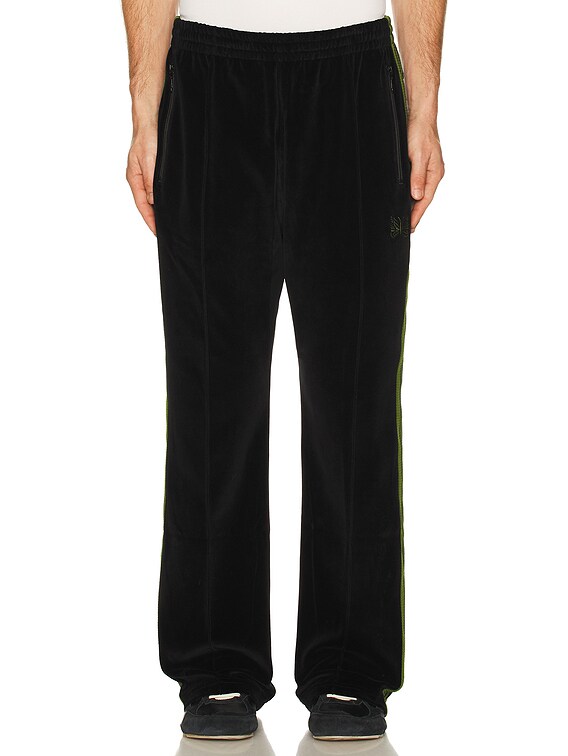 Needles Bootcut Track Pant Cpe Velour In Black in Black | FWRD