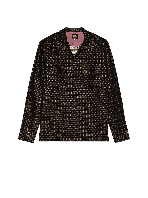 Needles Classic Diamond Jacquard Shirt in Black | FWRD