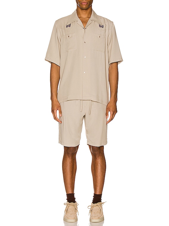 Needles Cowboy One Up Shirt in Beige | FWRD