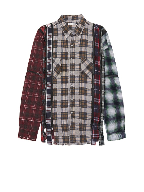 Needles 7 Cuts Zipped Wide Shirt in Multi | FWRD