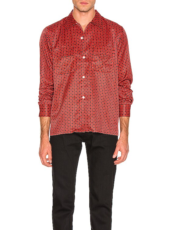 Needles Cut-Off Bottom Classic Shirt in Red | FWRD