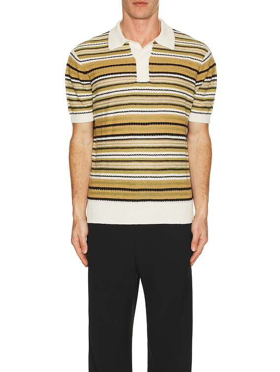 Tシャツ・カットソー NN07 SS25 Polo shirts (2526689613 NOAM 6689EVERGREEN) NN07 Noam Polo in Evergreen | FWRD