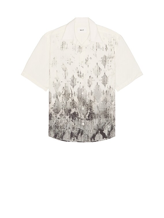 NN07 Quinsy Short Sleeve Shirt 5971 in Black Print | FWRD