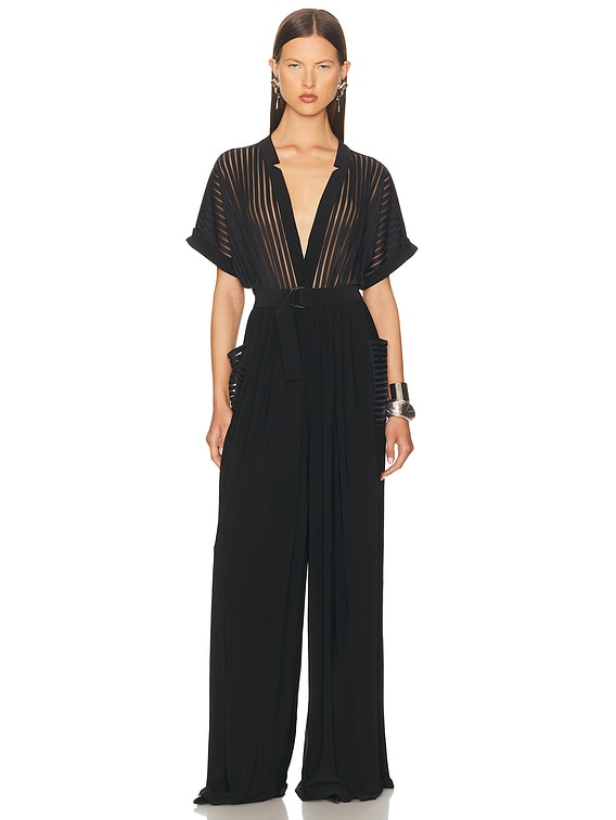 オールインワン・サロペット NORMA KAMALI Woman Jumpsuits Black KK326JPL335001 BLACK LONG SLEEVE TURTLE JUMPSUIT – Black – Norma Kamali