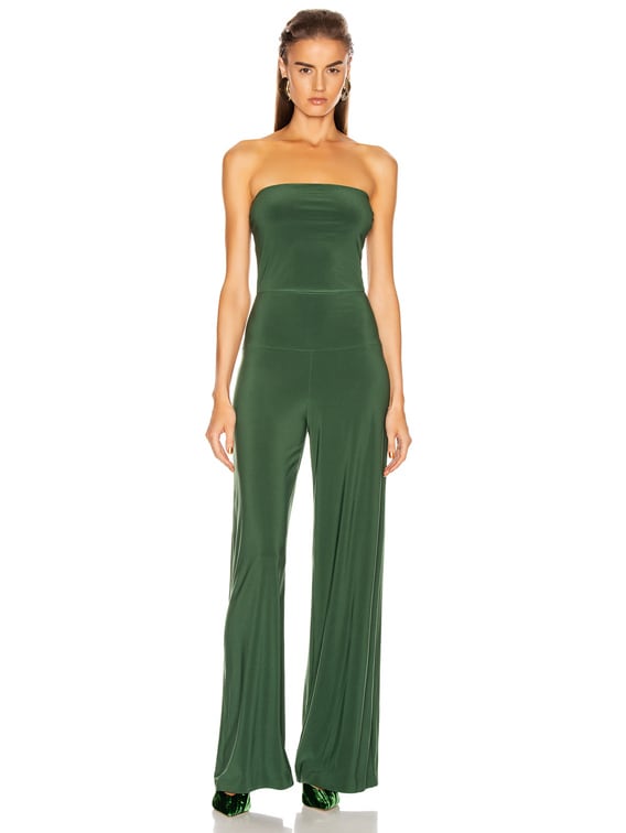 Norma kamali 2025 strapless jumpsuit