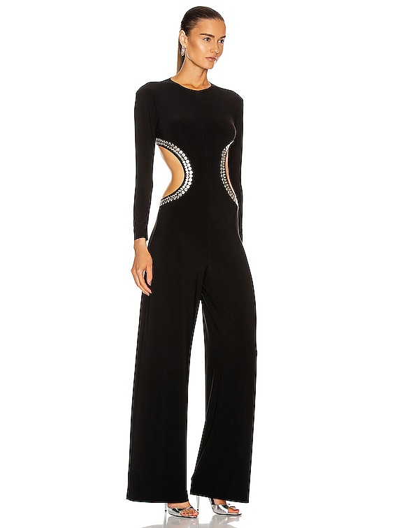 long sleeve cut out jumpsuit