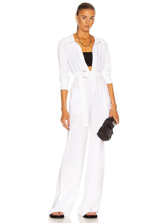 Norma kamali hot sale white jumpsuit