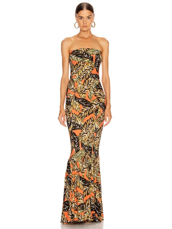 norma kamali strapless dress