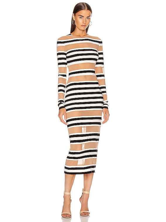 norma kamali mesh dress