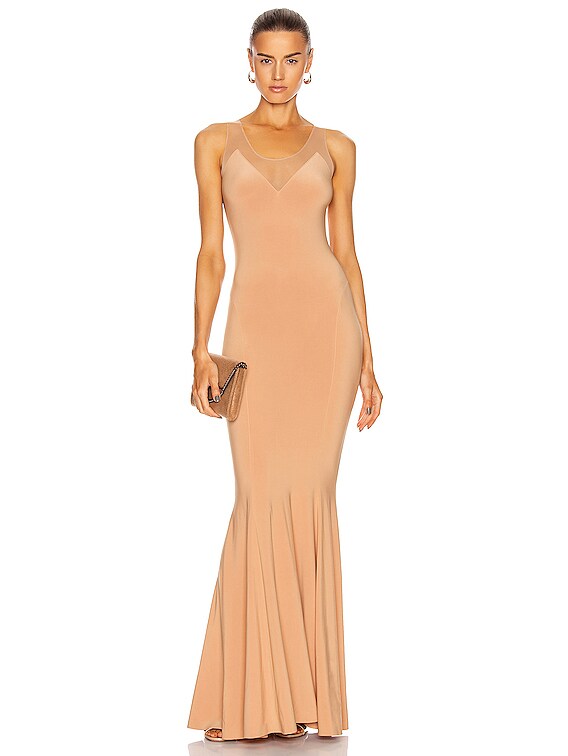 norma kamali fishtail gown