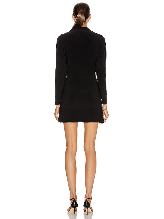 knee length dresses for ladies Norma Kamali Super Oversized Boyfriend Shirt Flared Mini Dress