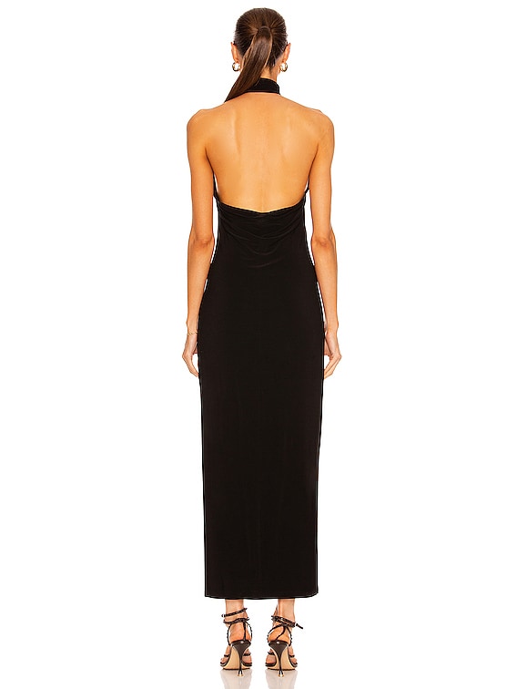 ワンピース Slit Neck Knitdress Shapewear Metallic Knit Bodycon Sculpting Midi Slip Dress