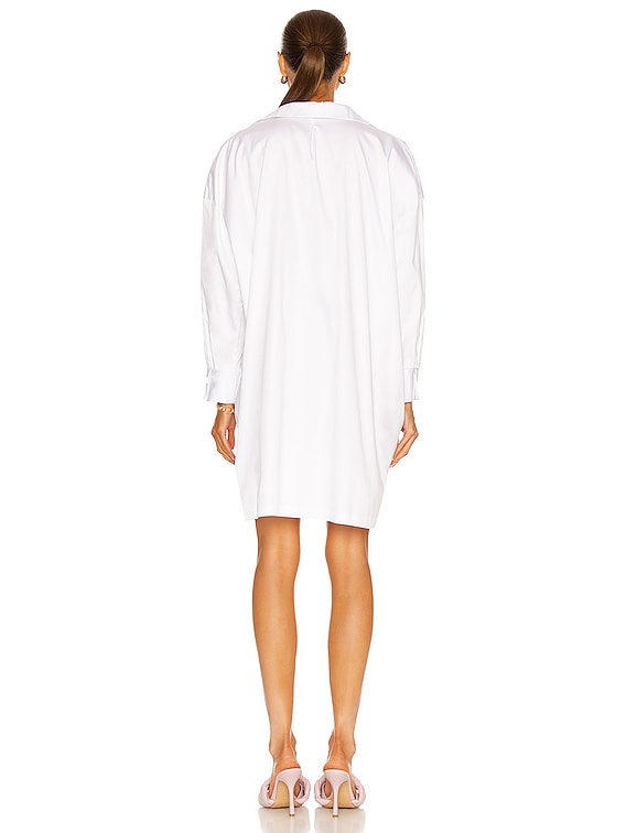 Norma Kamali Super Oversized Boyfriend NK Shirt Dress to Knee in