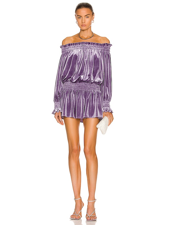 Norma Kamali Peasant Dress in Powder Purple | FWRD Norma Kamali Peasant Dress in Powder Purple | FWRD