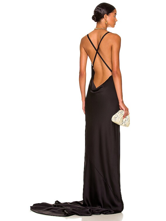 Cross Back Bias Gown