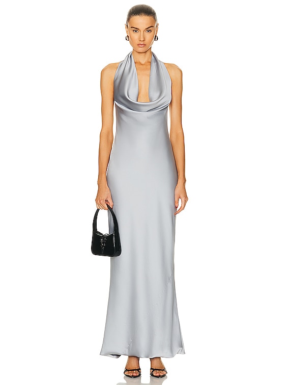 slim fit dress slacks Black Metallic Sequin Halter Neck Knot Skirt Midi Dress – AX Paris main image 0