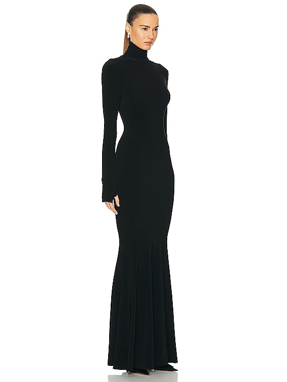 Long Sleeve Turtle Fishtail Gown