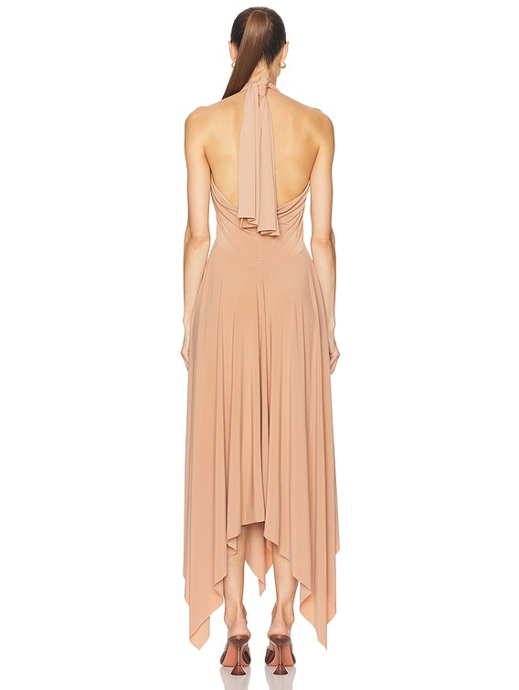 Norma Kamali Convertible Midcalf Dress in Cappuccino | FWRD