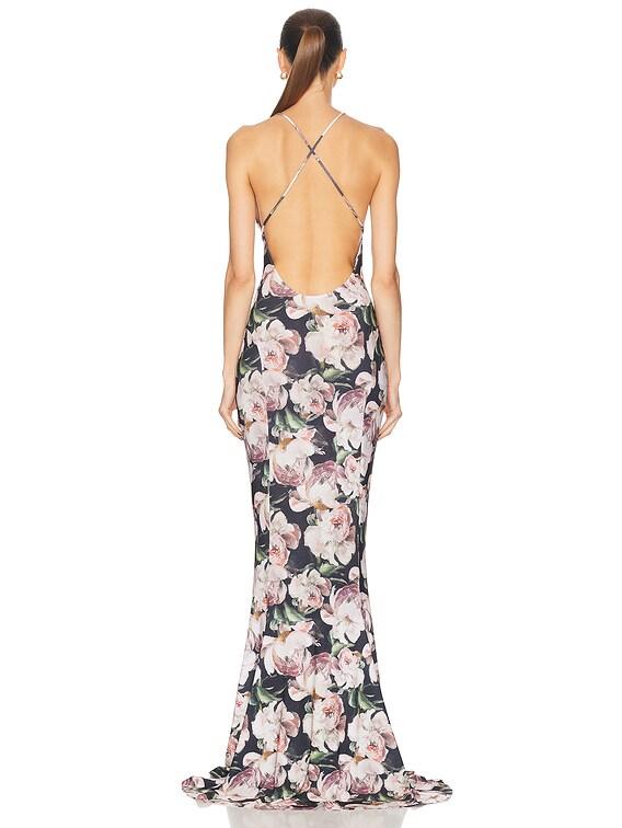 Low Back Slip Fishtail Gown