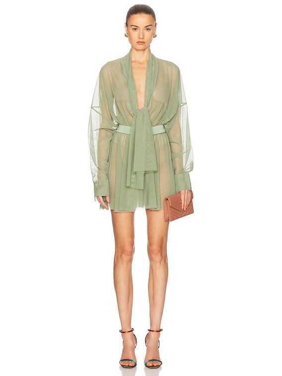 norma kamali flared mini dress Oversized Shirt Flared Mini Dress