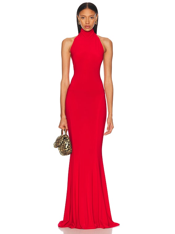 for FWRD Halter Turtle Fishtail Gown