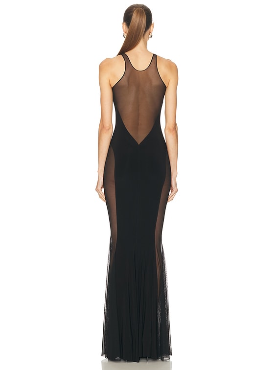 Low Back Racer Fishtail Gown