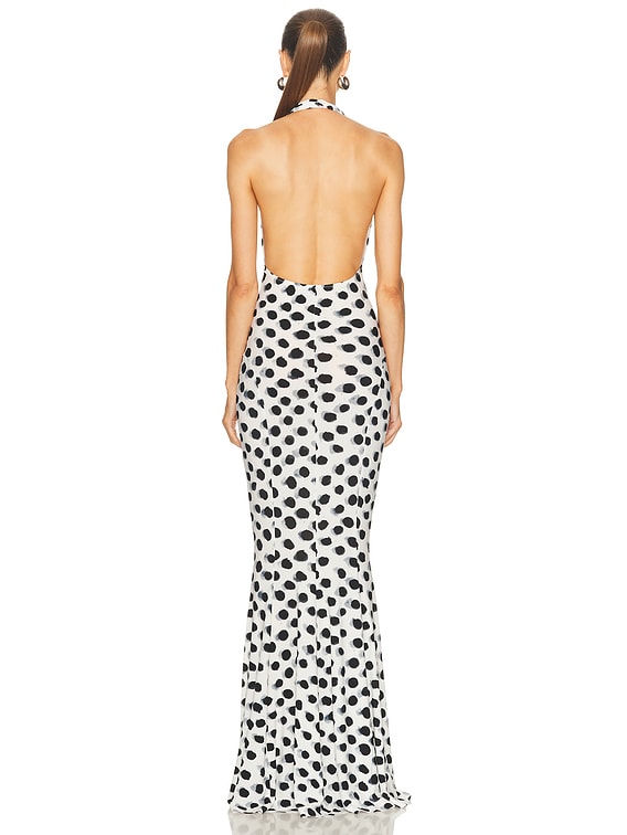 Cross Halter Fishtail Gown