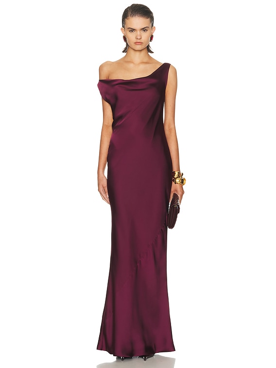 women's formal burgundy dress WEDTREND Women Burgundy Prom Dress A-Line High-Low Formal Dress with Sequins main image 1