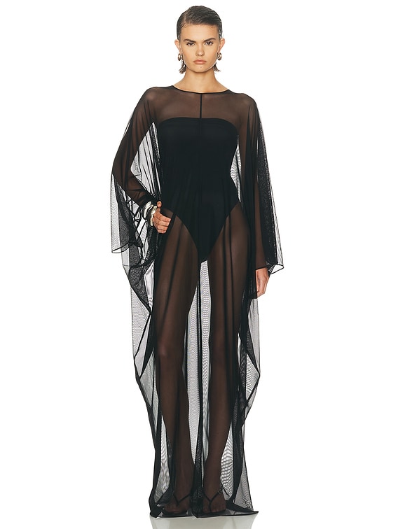 black sleek dress Moth Desert Caftan | Black – Carol Young