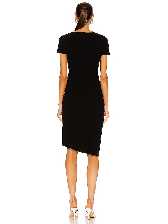 New Norma Kamali Modern Side Drape Dress in Black Size S deals