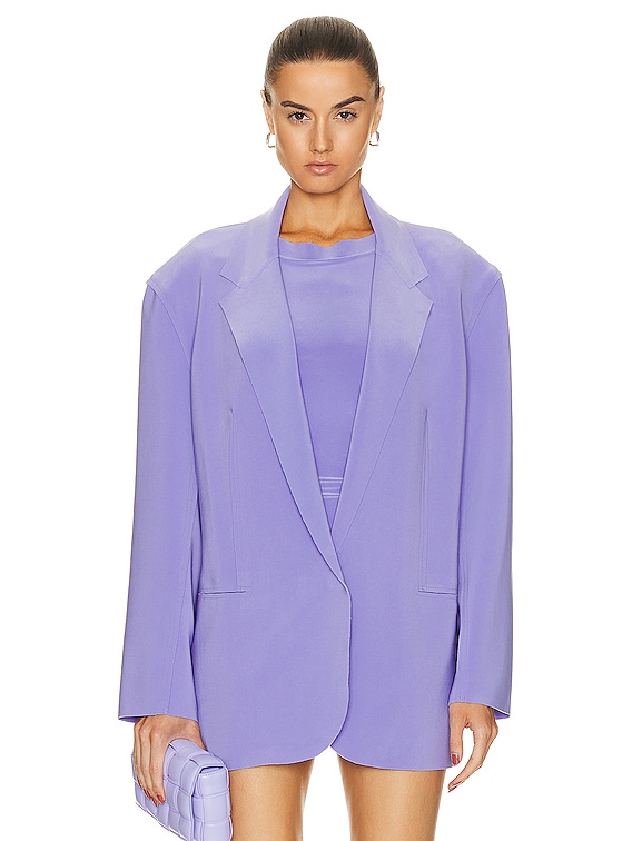 Norma Kamali Oversized Single Breasted Jacket in Lilac | FWRD