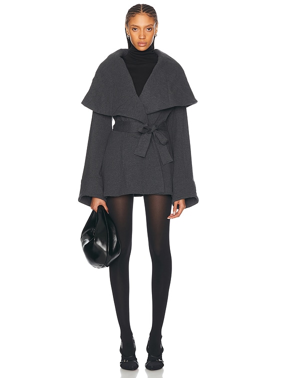 Shawl Collar Peplum Jacket