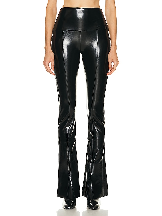 Spat faux patent leather leggings in black - Norma Kamali