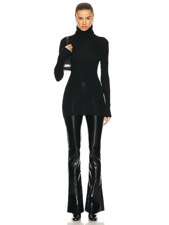 Spat faux patent leather leggings in black - Norma Kamali