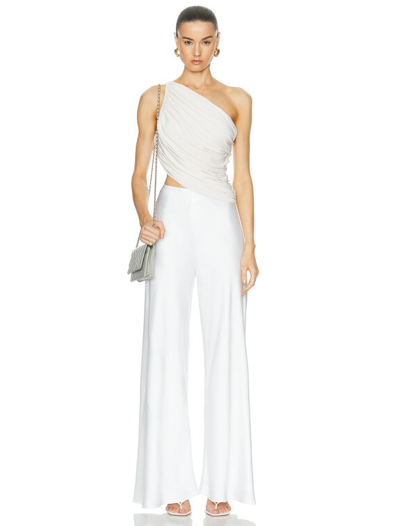 Norma Kamali Bias Elephant Pant in Snow White | FWRD