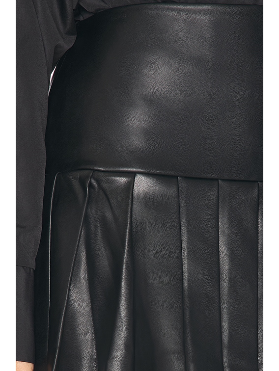 Norma Kamali Pleated Pickleball Skirt in Black | FWRD