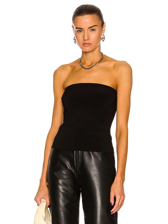 linkable リンカブル　ナミナミトップス　ブラック Norma Kamali Strapless Top in Black | FWRD