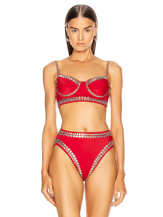 Norma kamali cheap studded bikini