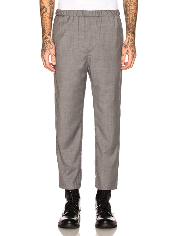 OAMC Cropped Drawcord Pant in Heather Grey | FWRD