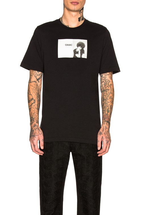 OAMC Davis Tee in Black | FWRD