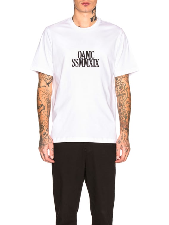 OAMC Numeral Tee in White | FWRD