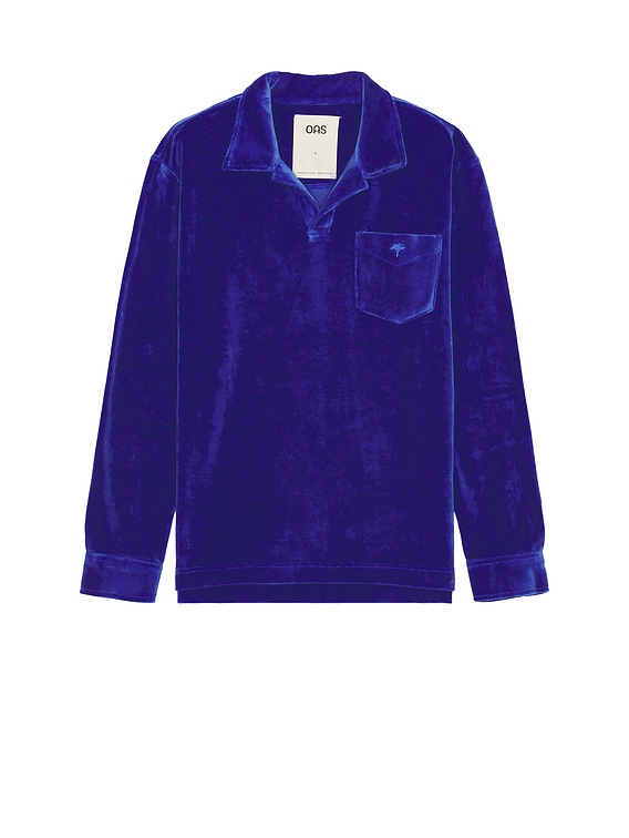 Velour Long Sleeve Polo