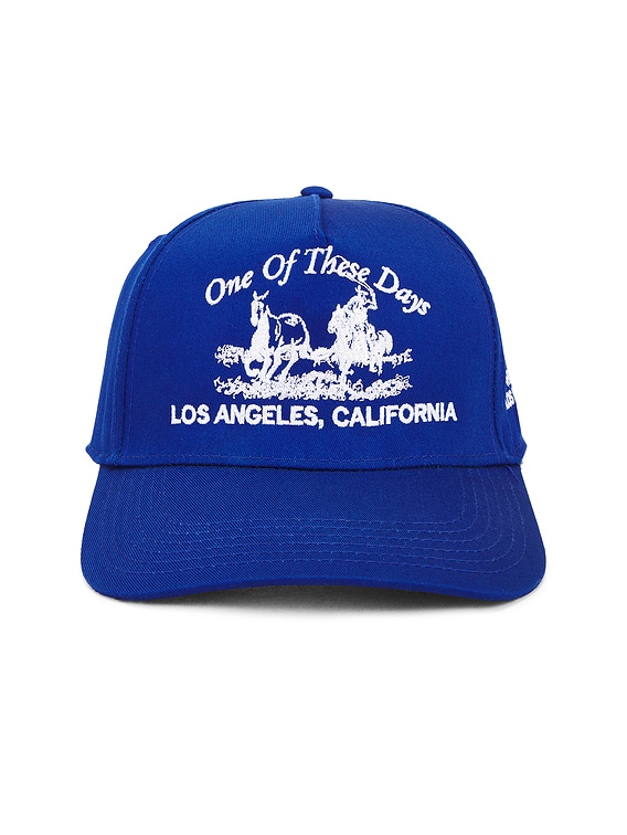 ONE OF THESE DAYS x FWRD Just For A Moment Baseball Cap in Blue | FWRD