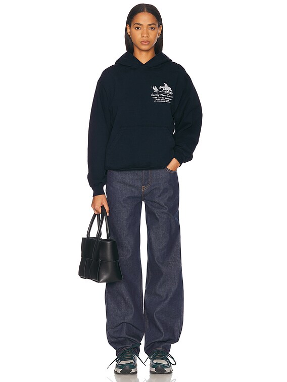 ONE OF THESE DAYS x FWRD City Of Angels Hoodie in Washed Navy | FWRD